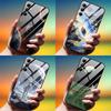 Glass Case for Samsung A14 A15 A16 A 17 4G 5G Luxury Phone Back Capa Color Cases Galaxy A 14 15 16 17 Hard Tempered Funda Cover