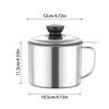 Bacon Grease Container Kitchen Oil Container Can With Strainer For Store Meat Frying Oil And Cooking Grease Storage