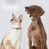 Diamond-embellished Monogram Leather Pet Collar Small Medium Dogs Cats