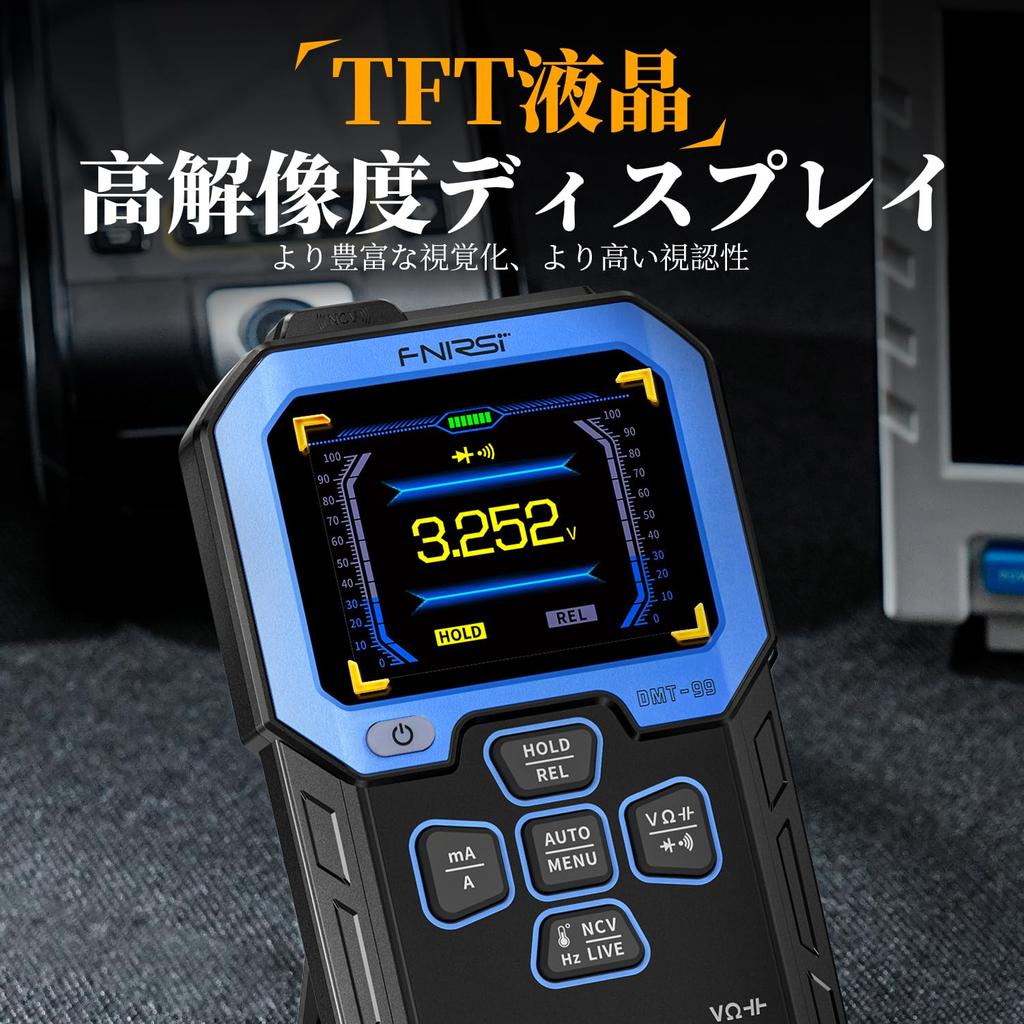FNIRSI Digital Rechargeable Circuit 9999 Voltage DC Continuity Temperature Measurement DMT-99 Multimeter, AC/DC Voltmeter, Tester, Counts, Non-Contact