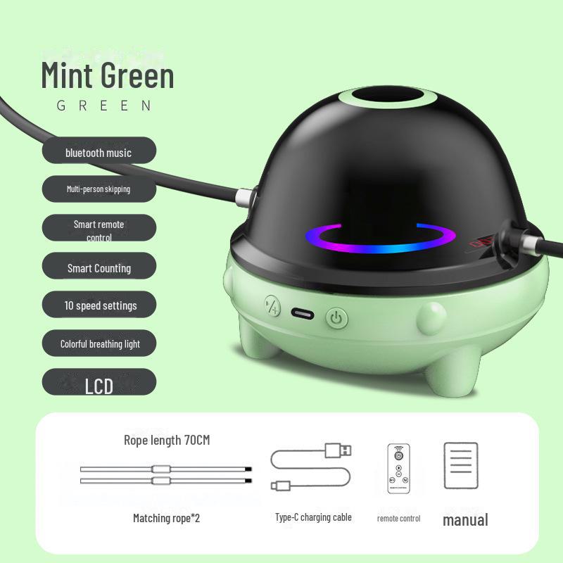 Bluetooth Music Smart Jump Rope: Cordless, Automatic Counting, for Adults & Kids.