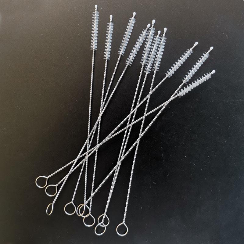 Stainless Steel Cleaning Brush for Straws, Bottles, and Cups with Spiral Bristles