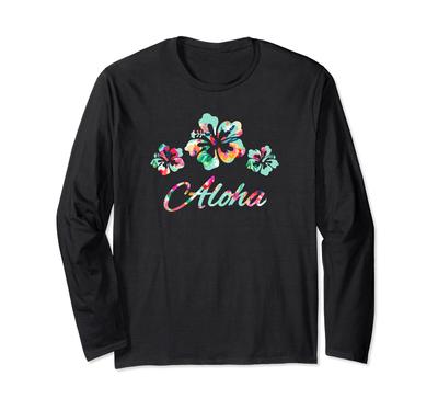 Hawaii Aloha Hawaii Hibiskus Blume Hawaii Surfer Langarmshirt