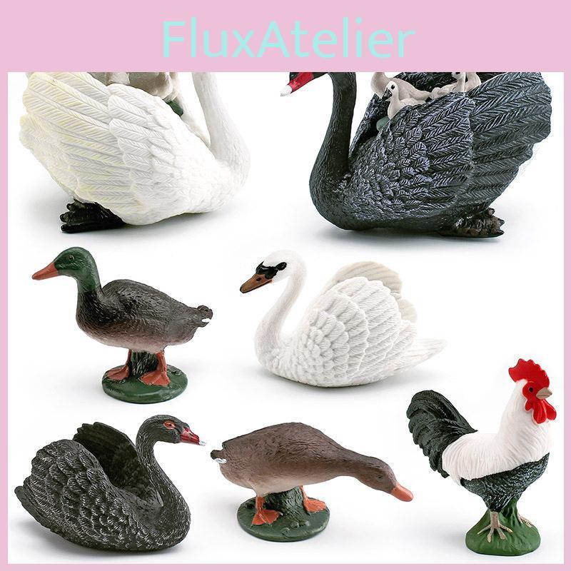 Animal Figurine With Realistic Plastic Ducks Rooster Swans For Educational Display And Collecting