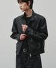 Alyss Defined Leather Harrington Jacket [Black]