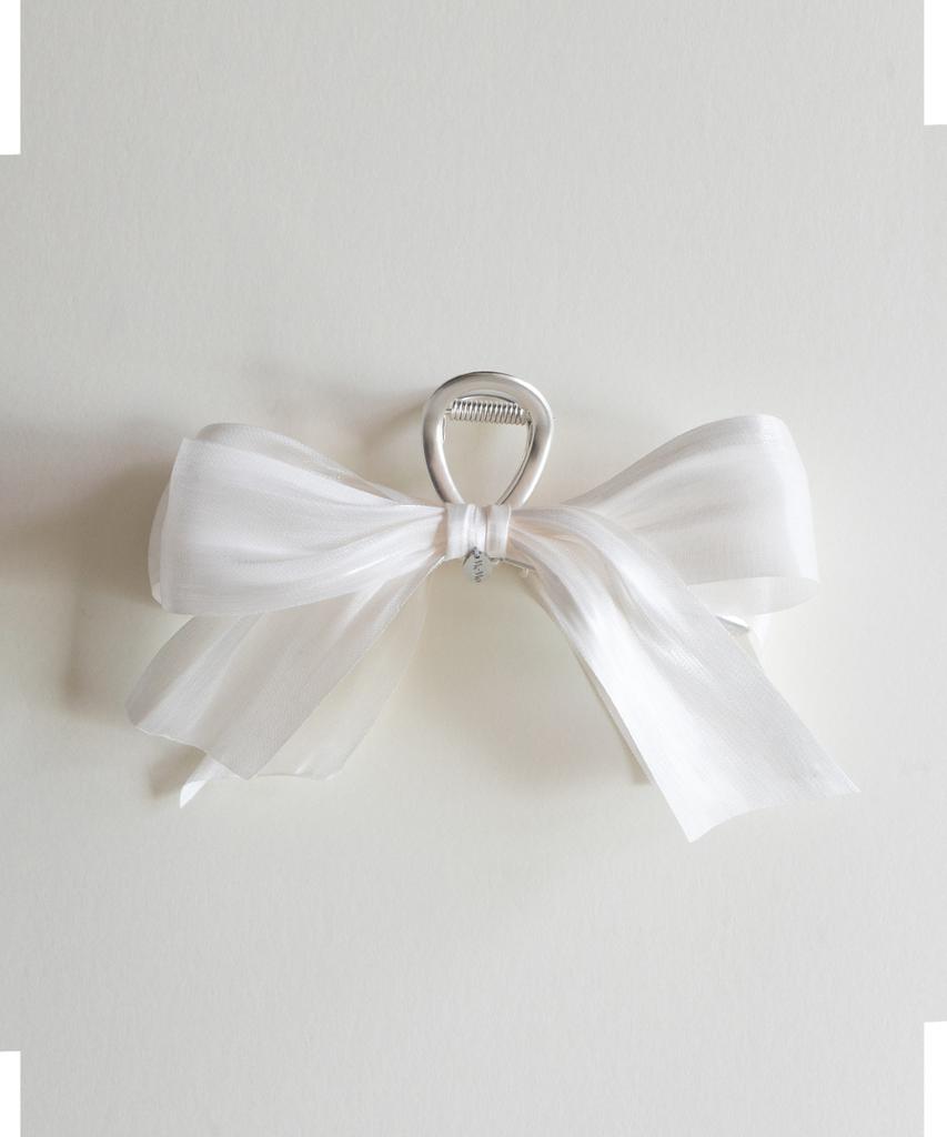 Merrymotive Fluid Ribbon Hair Clip (White)