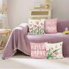 Romantic Tulip Love Pillow CoversLiving room sofa cushion cover, soft and comfortable, bedroom room decoration