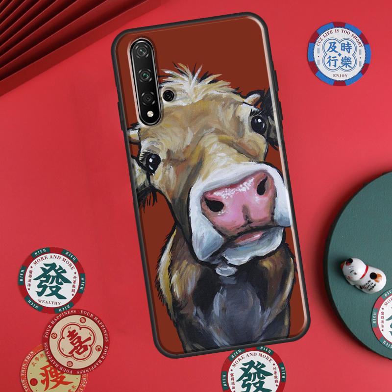

Cute Cartoon Cow For Huawei P20 P30 P40 Lite P60 Pro Nova 12i 11i 8i 12s 9 10 SE Y90 Y60 Y70 Y72 Y61 Y91 Case Huawei Nova Y72