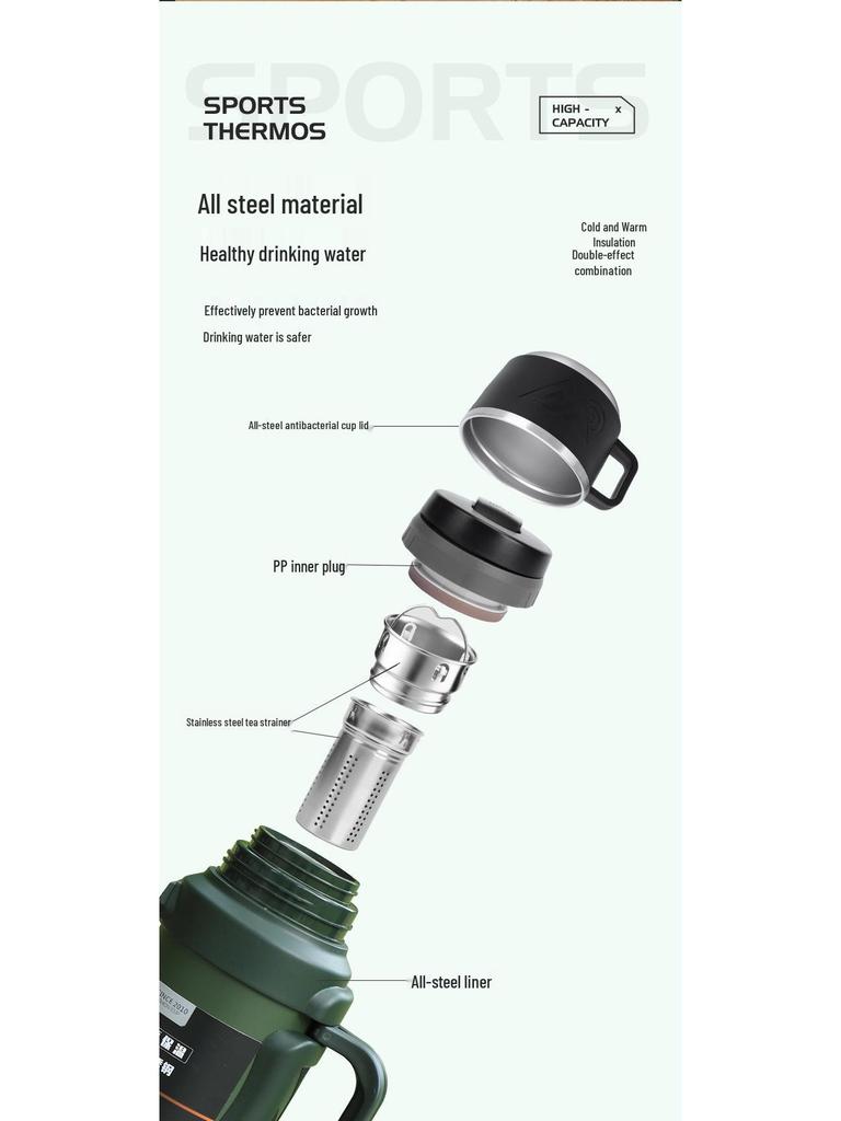 5L Stainless Steel Outdoor Insulated Thermos Kettle for Hot Water