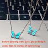 Luminous Butterfly Necklace Glowing Night Fluorescence Vintage Glow In The Dark Pendant for Women Christmas New Year Party Gift