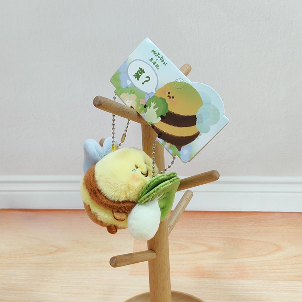 

Couple Keyring Cai Bee Plush Toys Funny Cute Stuffed Bee Doll Magnetic Pendant Birthday Gifts Style 7