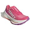 Adidas Terrex Agravic Speed Comfortable Versatile Non-Slip Durable Low-Top Trail Running Shoes Women Sneakers Pink Purple White IG8850