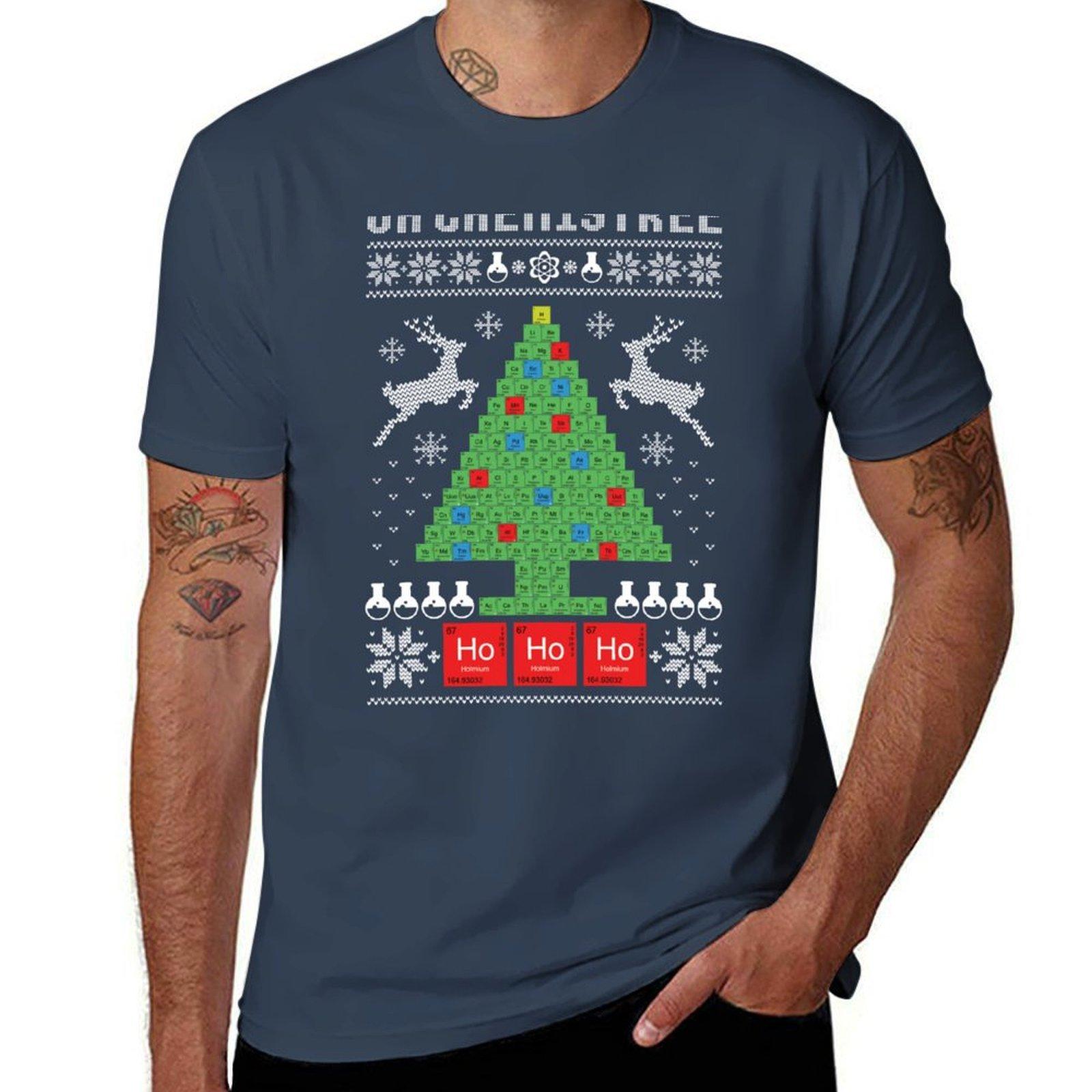 Oh Chemistree Ugly Christmas TShirt Casual Light Summer Short Sleeve Top S