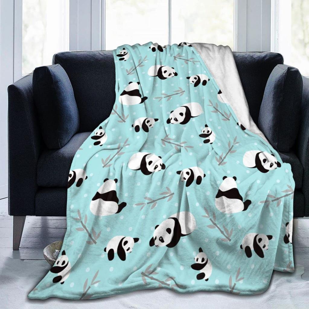 Panda Blanket Blanket Cute Animal Flannel Blanket Air Conditioner Blanket Blanket Office Nap Blanket
