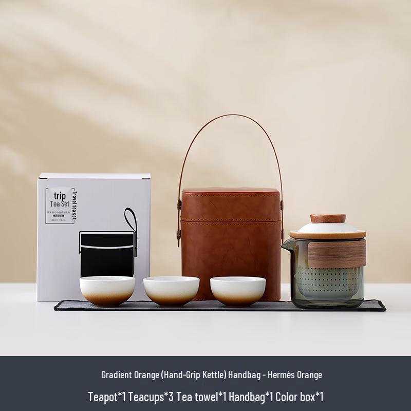 Portable Ceramic Kung Fu Tea Set