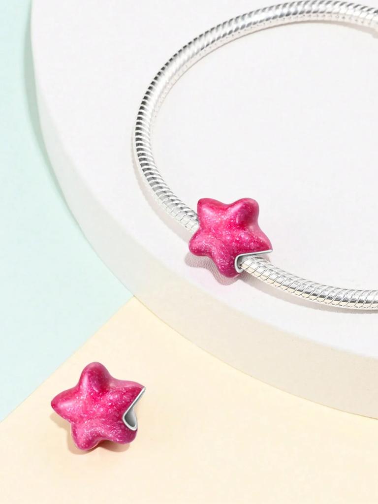 Kupfermetall Plated Authentische Original Charm Perlen Komponenten Rosa Schleife Herz Perlen Komponenten Kompatibel Mit Armband Hohe Qualität Feiner Schmuck
