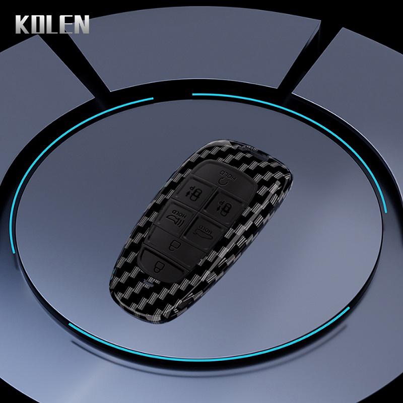 Abs Carbon Fiber Car Key Case Cover For Hyundai Sonata Sel Ev 6 8 Ioniq 5 Nexo Tucson Sonata Grandeur Sonata Limited