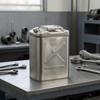 Oil Canister with Handle Stainless Steel Backup Petrol Tank Leakproof Can Drivers, Camping,