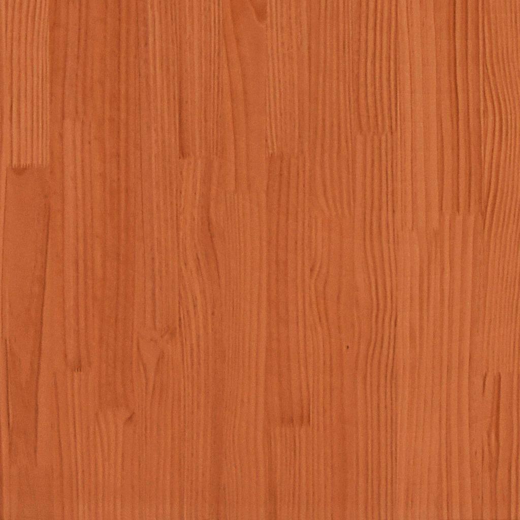 Loft Bed Frame Wax Brown 90 X 190 Cm Solid Pine Wood