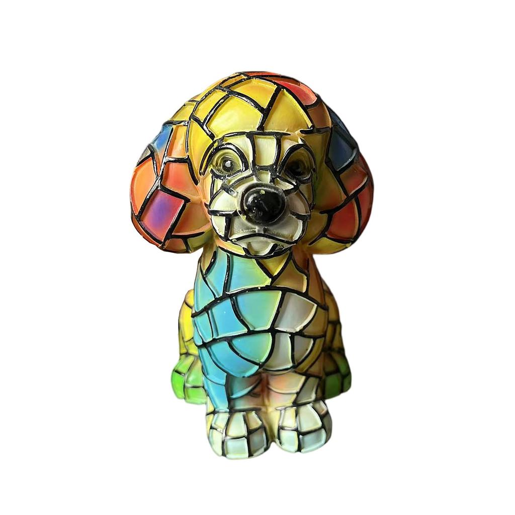 Dog Series Art Night Light, French Lamp, Corgi Lamp, Stained Resin Tabletop Night Light, LED Cute Pet Table, Vintage Animal Home Decor
