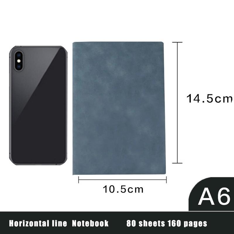 A6 Zesílené poznámky Business Pu zápisník Ovčí kůže 160 stran Linkovaný zápisník
