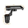 Car Cup Holder Expander Multi-Function Drink Holder with Food Table 360-Degree Adjustable Base Tray for Snack