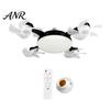 Ceiling Fan with Light 3/4/5 Blade & Remote Control, 2-in-1 Silent LED Drone Bedroom Foldable Blades, 3-Speed Dimmable E27 Socket for Kitchen Compact