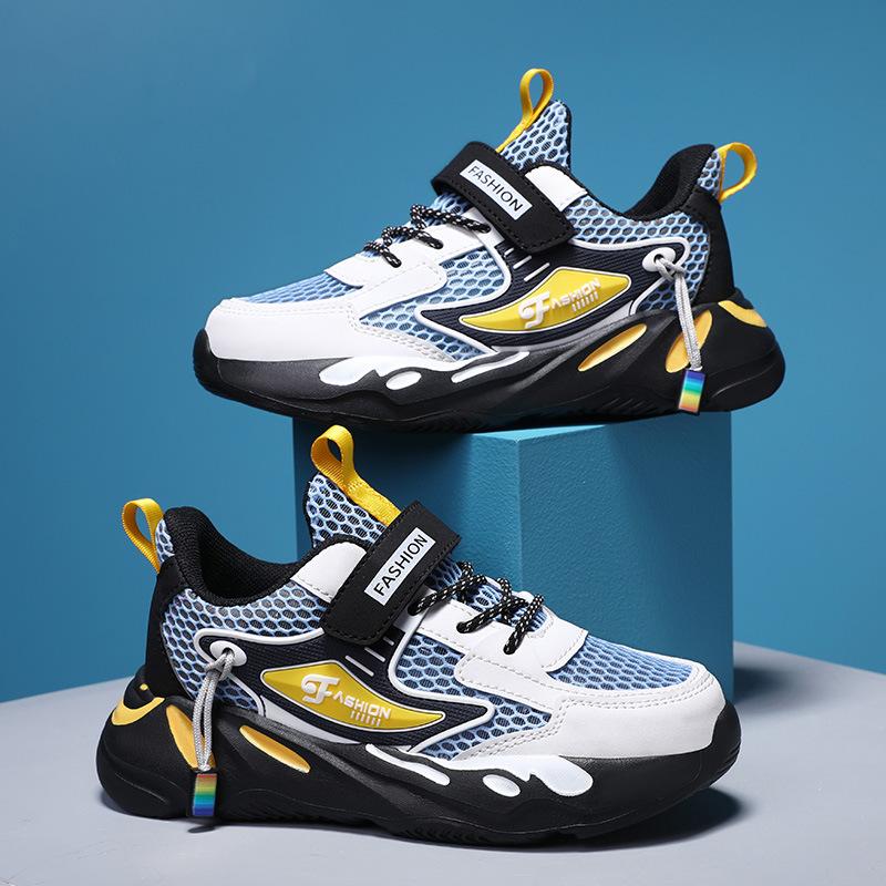 Boys Shoes Summer 2025 New Mesh Breathable Running Shoes Primary School Children Boys Middle and Older Children Sports Shoes
