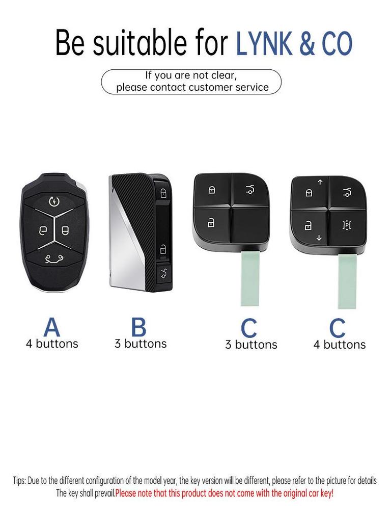 Lynk & Co 03 Key Case High-End Protective Shell for Car Models 06/08/01/05/09/02