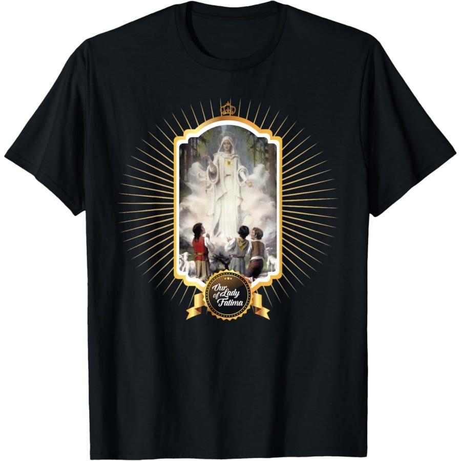 The Miracle of Our Lady of Fatima Mary Vintage Catholic T-Shirt XXXXXL чёрный