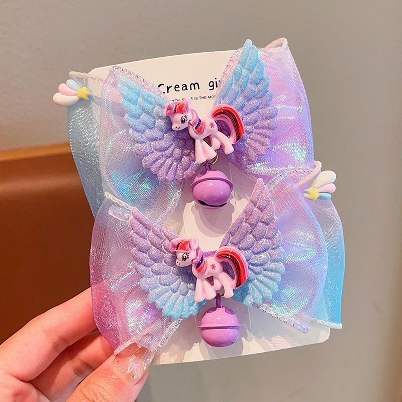 Regenbogen Schleife Geflochtene Haarspange für Mädchen - Niedliches Haaraccessoire mit Band Haarspange