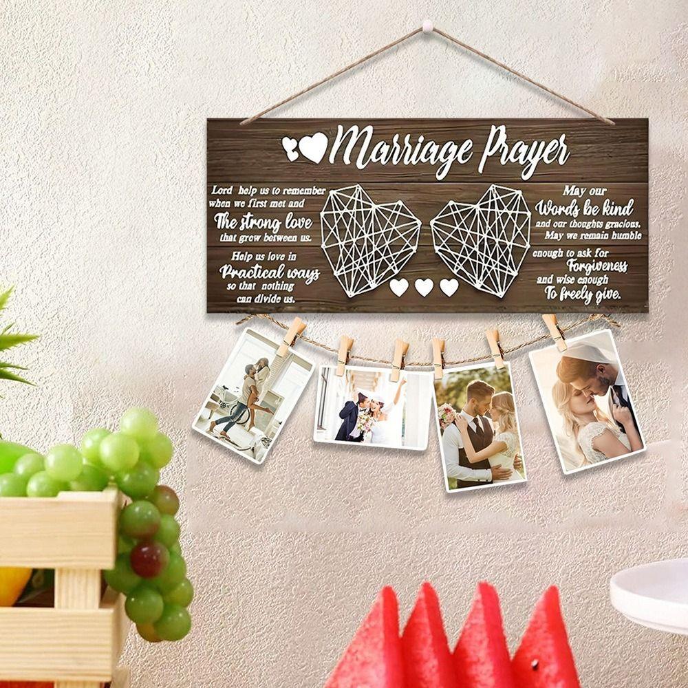 1 Set Exquisite Hanging Photo Folder DIY Wedding Wall Pendant  Valentine's Holiday