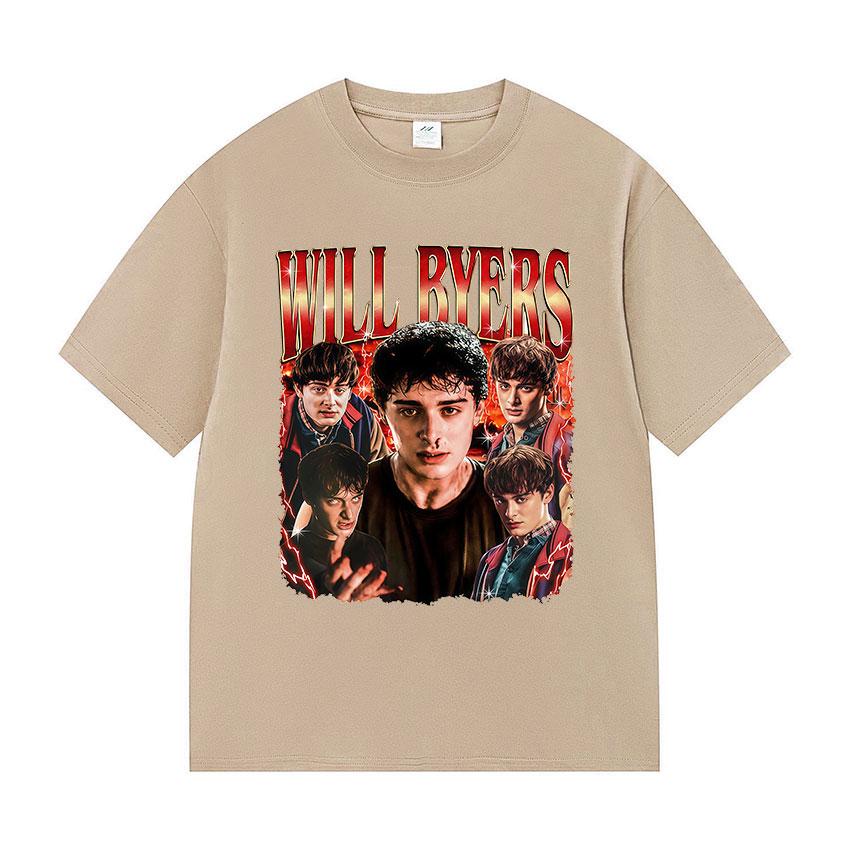 Tv Series Will Byers Graphic T Shirt Mens Vintage High Quality Fashion Tshirts Man 100 Cotton Short Sleeve TShirt Streetwear