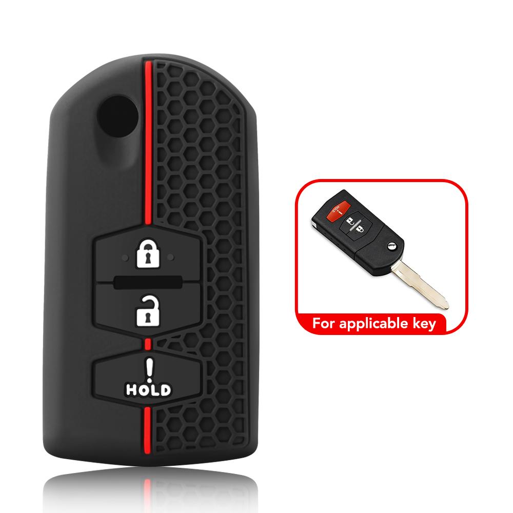 Silicone Car Key Case For Mazda Demio 2 3 5 6 M3 M5 M6 Cx-5 Cx7 Cx9 Rx8 Mx5 Mpv Cover Keyless Remote Fob Shell Skin Protector