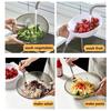 PDTO Drainer Bowl Strainer with Spout for Pasta Fruit Vegetable Food Colander Baskets