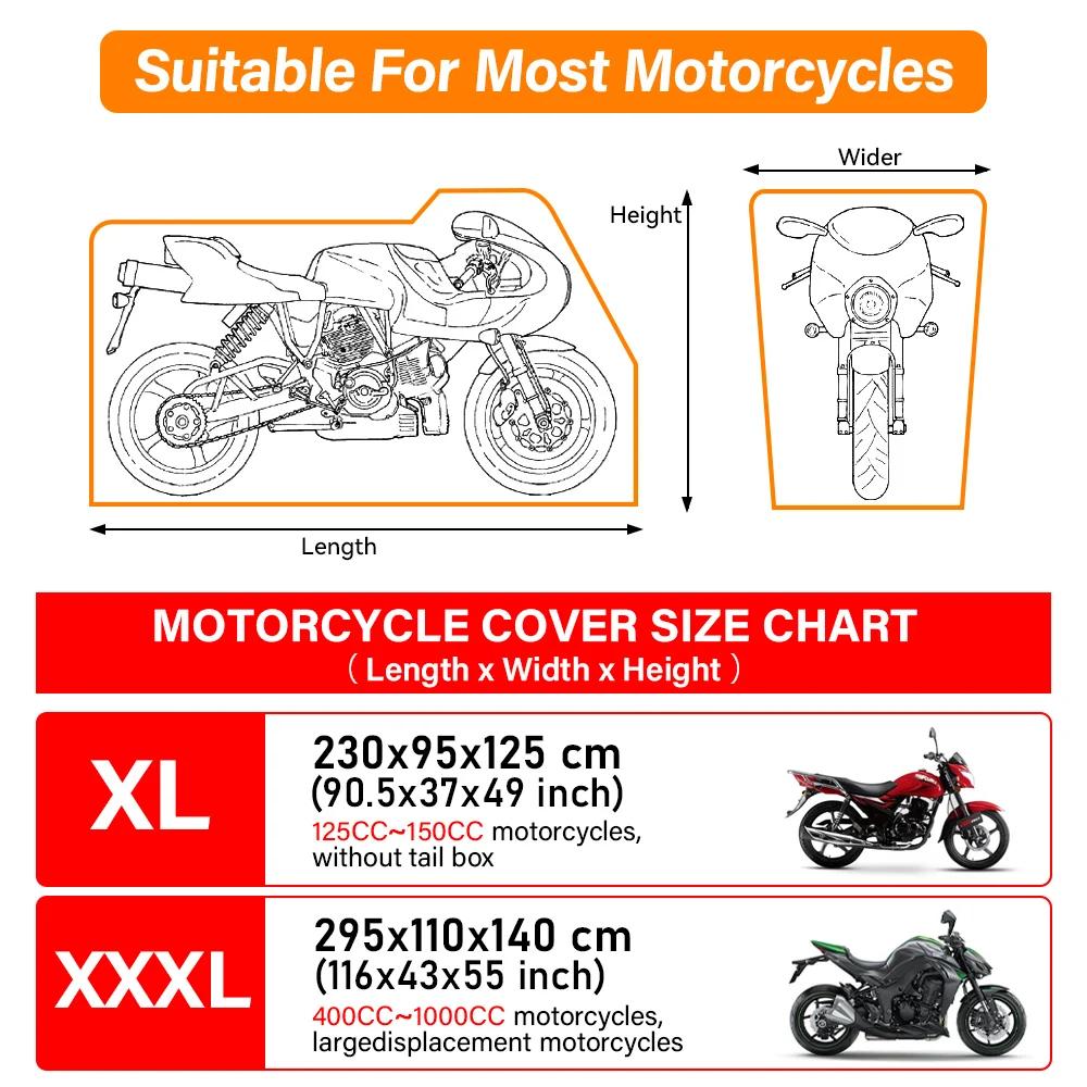Universal 420D Motorcycle Waterproof Cover Outdoor Protection Motorbike Thick Oxford Rain Cover Sunshade Dustproof UV Protective