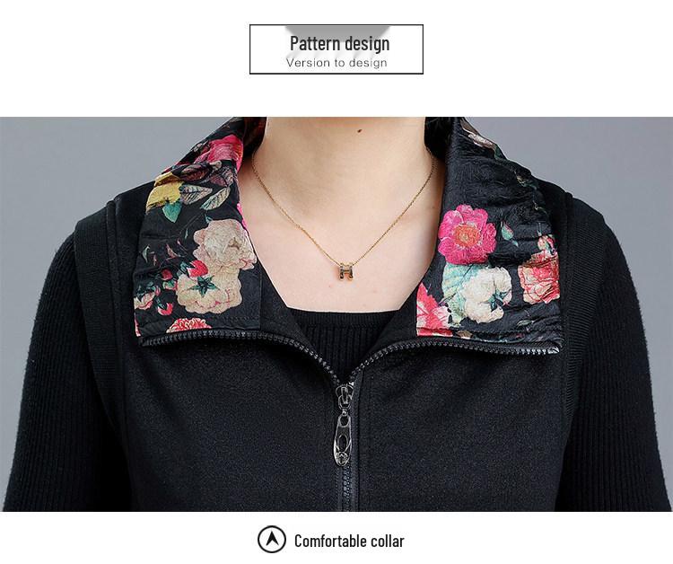 Stylish Spring and Autumn Vest for Middle-Aged and Elderly Women - Plus Size