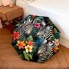 1 PC Automatic Folding Umbrella - Zebras In Tropical Flowers Pattern, Portable & Foldable Design with 8 Ribs, Christmas Birthday Gifts