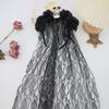 Black Halloween Headband Gothic Cosplay Headdress Funny Rose Skull Hair Band  Girl