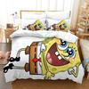 Cute Cartoon S-SpongeBob Bedding Sets Exquisite Bed Supplies Set Duvet Cover Bed Comforter Set Bedding Set Luxury Birthday Gift