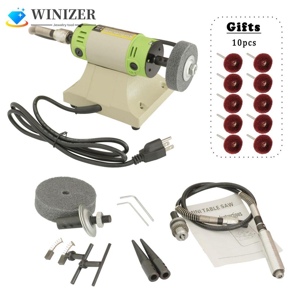 480W Bench Buffer Polisher Variable Speed Electric Buffing Machine