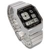 Casio Standard Vintage Series Silver and Overseas Model Analog-Digital Watch, A130WE-1A, Unisex, Black, [Used]