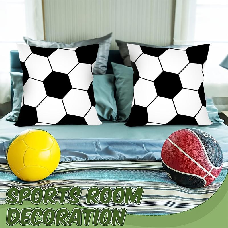 1Pc Soccer Football Throw Pillow Case Pillow Cover For Home Sofa Bedroom Room Decor Sports Football Theme Birthday Party Decor
