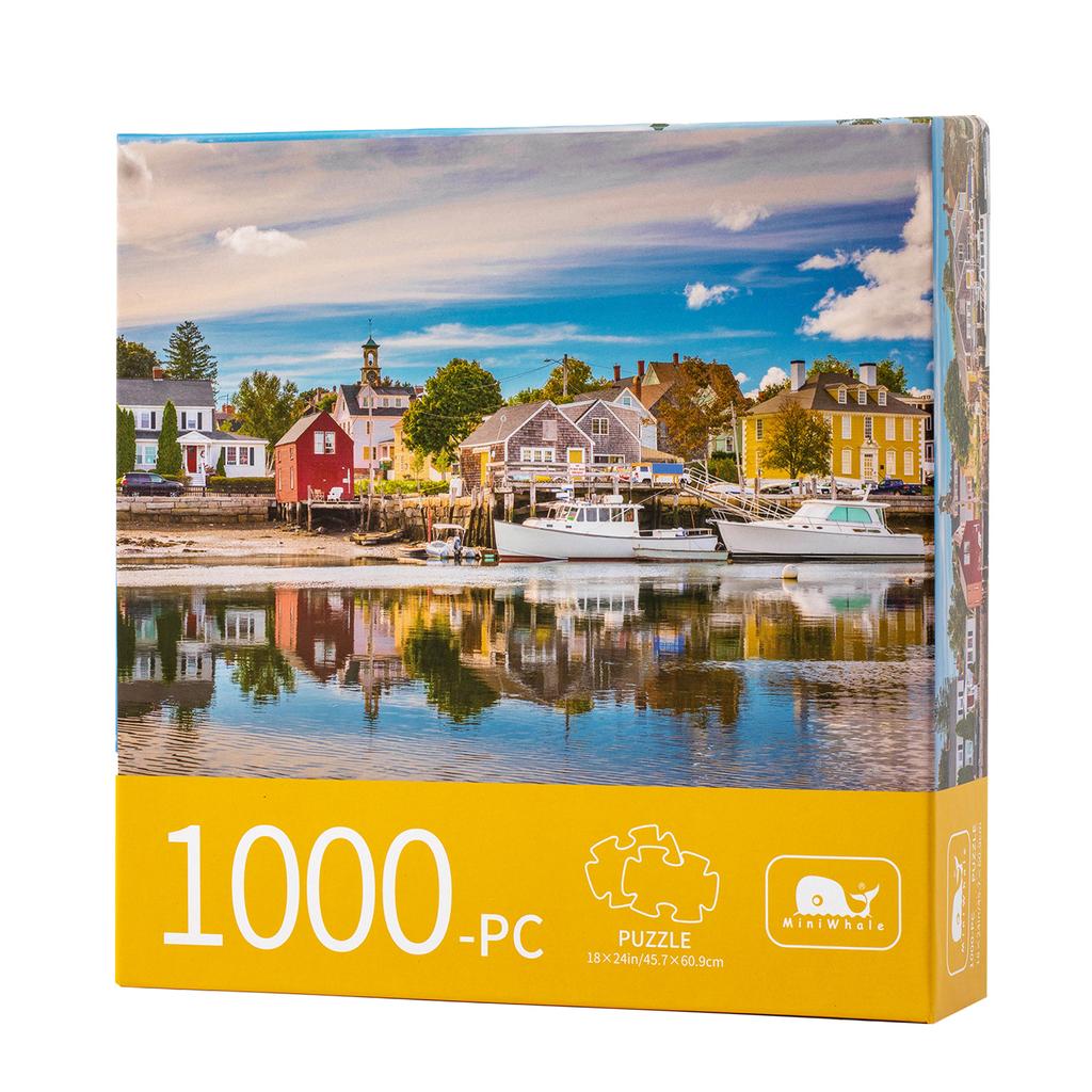 New High-Quality Puzzle 1000 Paper, Landscape City Oil Painting Puzzle 1000 Pieces