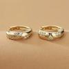Luxury Gold Color Geometric Hoop Earrings for Women Fashion Zircon Circle Earring Trending Wedding Jewelry
