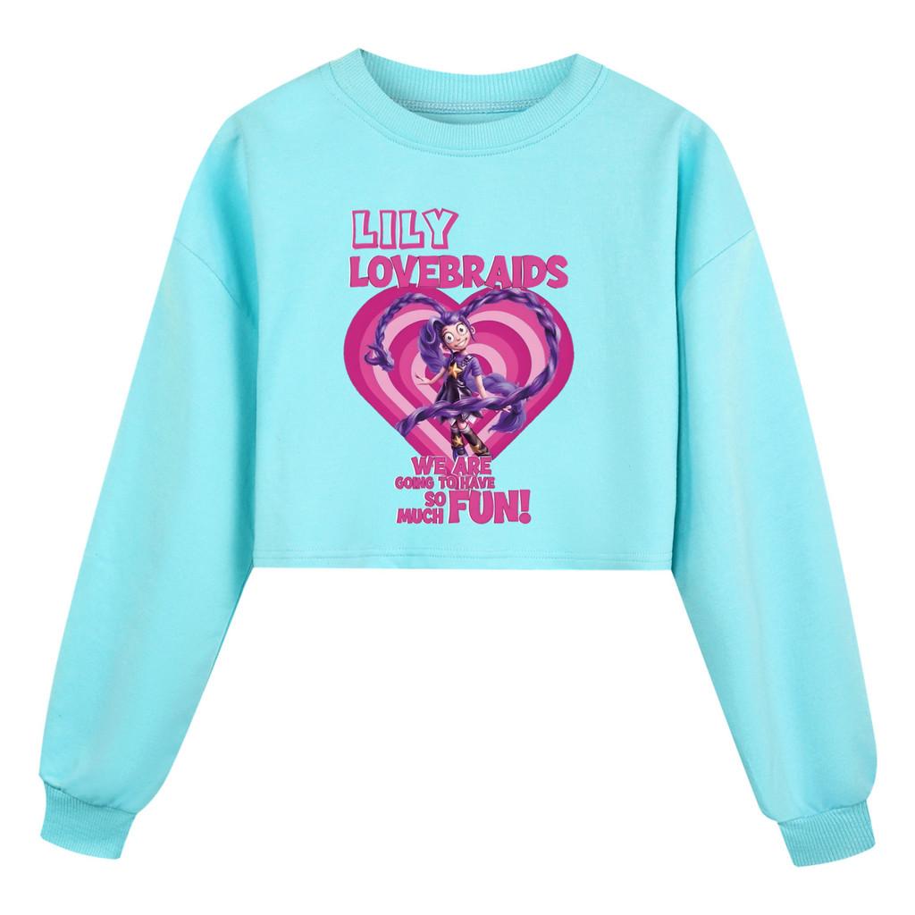 5580 Children Girls Lily Lovebraids Printed Outerwear Long Sleeves Sweatshirt