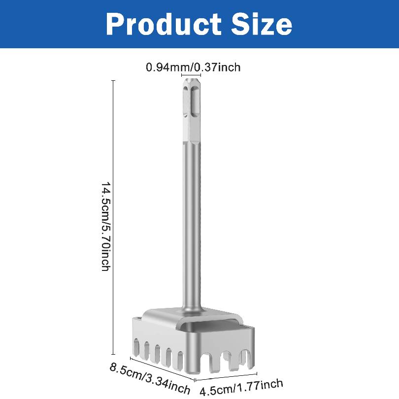 Square Hole Opener for SDS Plus Rotary Hammer Fast Wall Square Hole Puncher for Electrical Box Wall Slotting Installation Socket