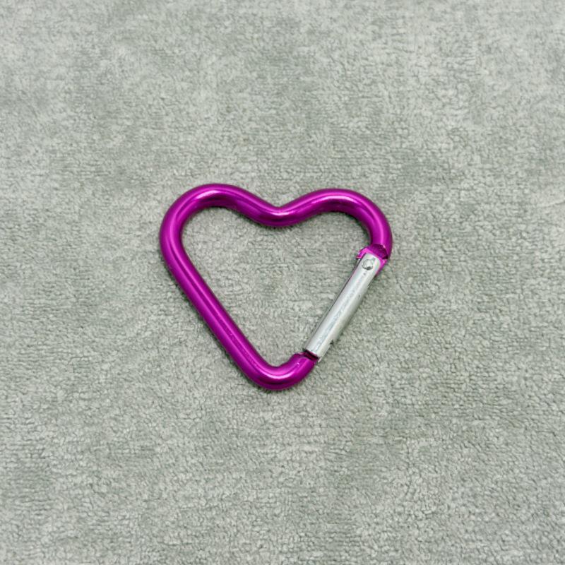Heart-Shaped Aluminum Carabiner Hook for Backpack and Water Bottle - 44x40MM