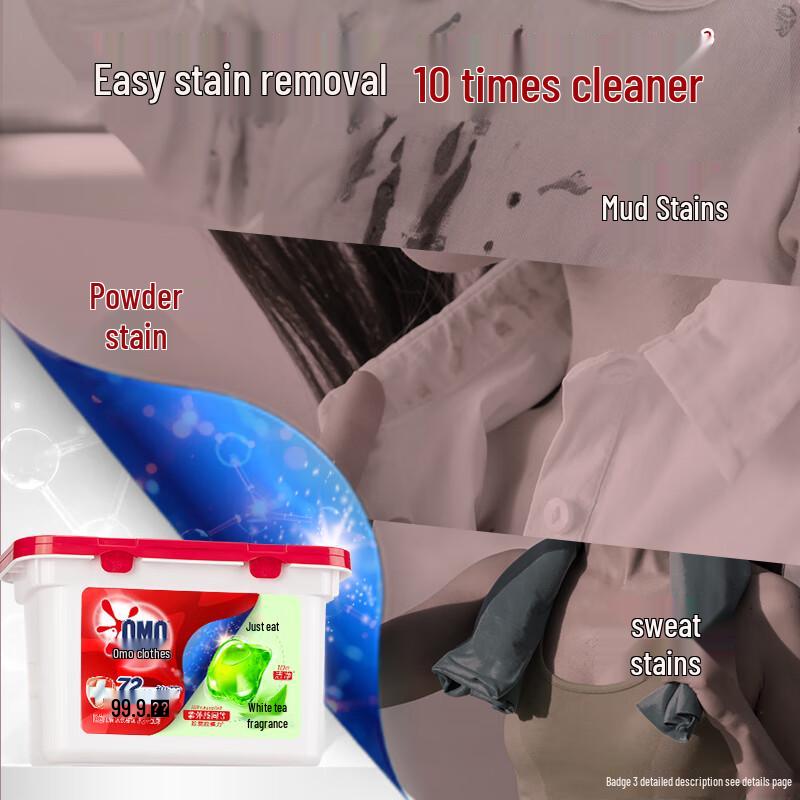 Omo Capsule de rufe parfumate cu ceai alb