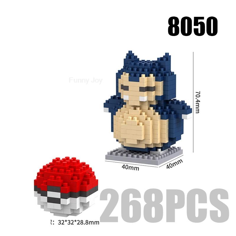 Funny Pokemon Building Blocks Assembly Anime Picachu Charizard Doll Blastoise Bulbasaur Gengar Pokémon Bricks Toy for Kid Gift